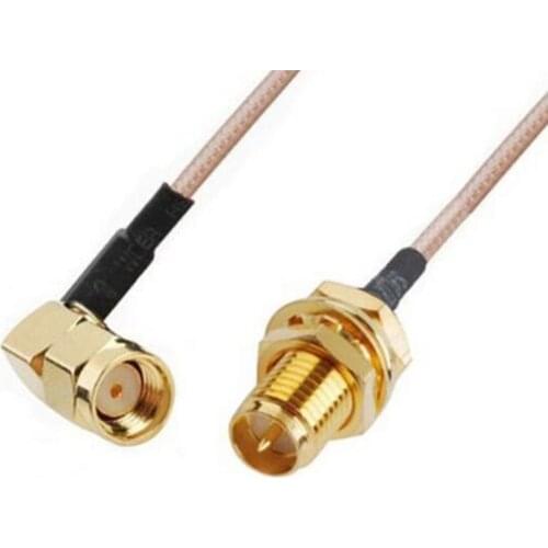 RF coaxial cable 2.5mm 50 Ohm RP-SMA Male Right Angle to RP-SMA Female RF Pigtail cable RG316