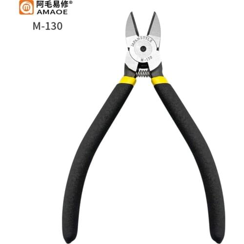 AMAOE 5" Chrome Vanadium Steel Diagonal Pliers Cable Wire Cutter Cutting High Hardness Electrician Pliers Repair Hand Tools