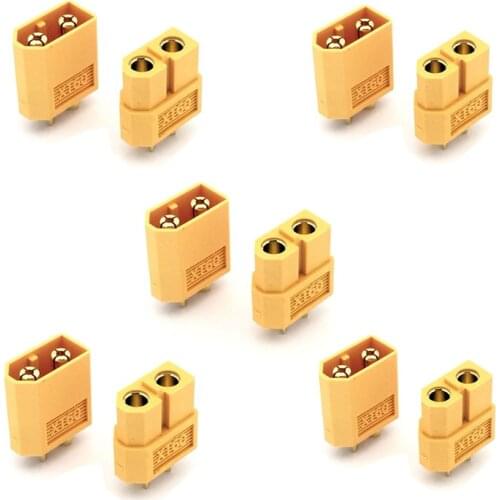 10Pcs XT60 XT30 T Plug 5 Male and 5 Female Bullet Connectors Plug For RC Quadcopter FPV Racing Drone Lipo Battery