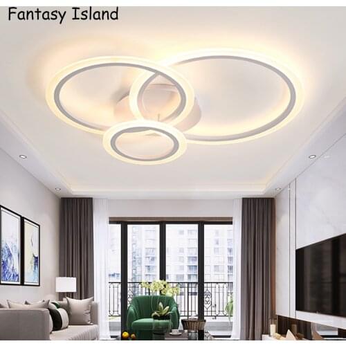 Creative Round Circel Rings Ceiling Lights For Living Room Bedroom Home AC180-260V Modern Led Ceiling Lamp Fixtures lustre