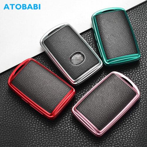 TPU Leather Pattern Car Key Case Smart Remote Control Protector Cover For Mazda 3 2019 2020 Hatchback For Mazda CX-5 CX-30 2020