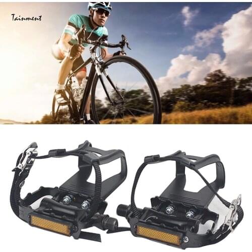 Bicycle Pedal MTB Road Bike Pedals Non-slip Pedals One Pair Aluminum Alloy Bearing Pedal with Mouth Bicycle Accessories General