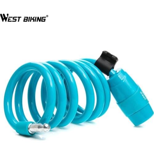 WEST BIKING Wire Cable Locks For Multicolor Bike Clip Alloy Material High Strength Bicycle Parts Anti-theft Bicycle Cycling Lock
