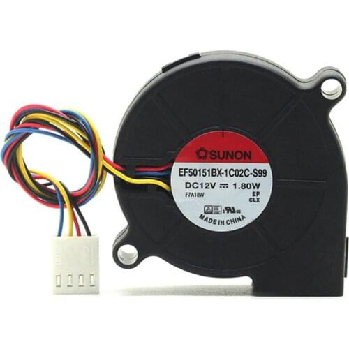 1pcs EF50151BX-1C02C-S99 5015 50mm 550*50*15mm fan 12V 1.8W Turbine Cooling Fan