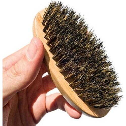10pcs Bristles Wood Beard Brush Mustache Wooden Men brushes Comb