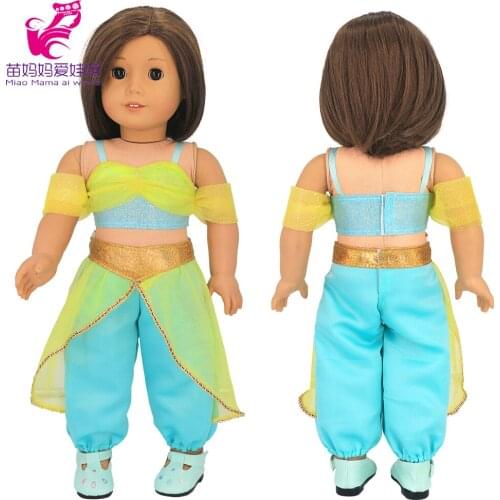 18-inch american og Girl doll pink Arabic clothes pants 18" girl doll Jasmine clothes baby gift doll costumes