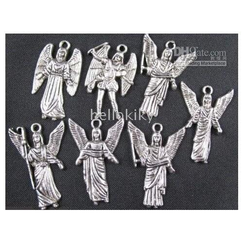 600PCS Mixed Tibetan silver wing angel charms FREESHIP A1696