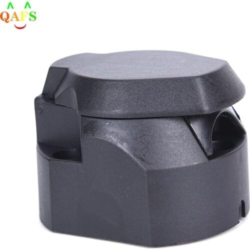7 Pin Round European Standard Trailer Socket Black Frosted Materials Trailer Socket 12V Towbar Towing Socket