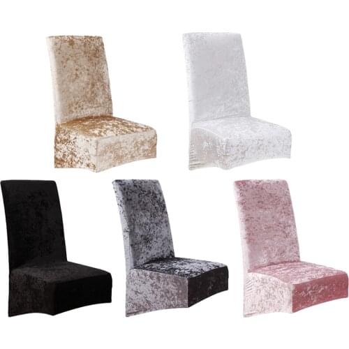 Velvet Stretch Dining Room Chair Covers Soft Removable Dining Chair Slipcovers