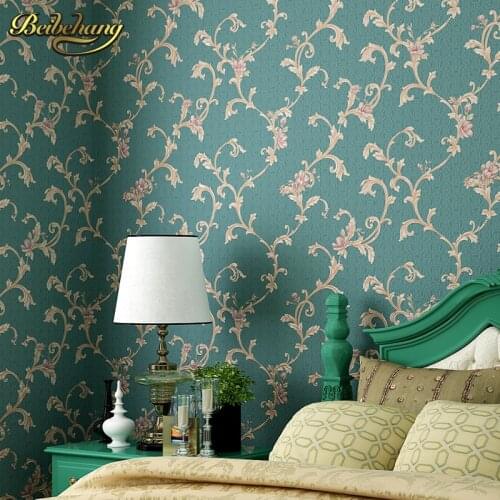 Beibehang American Retro Pastoral Flowers Wall papers Living Room Bedroom Overfloor Sofa Background Wallpaper Waterproofing pvc