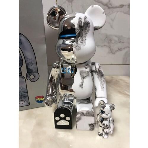 Daniel 28CM BE@RBRICK Mona Lisa Bear brick bearbricks PVC Figures Collectable Toys 400