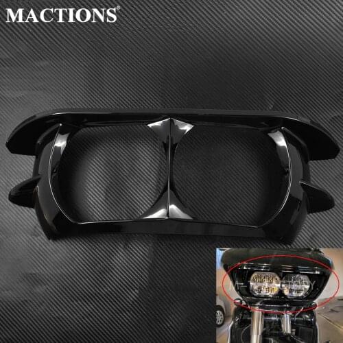 Dual Headlight Fairing Trim Bezel Scowl Headlamp Cover For Harley Touring Road Glide Special FLTRXS Road Glide FLTRX 2015-2019