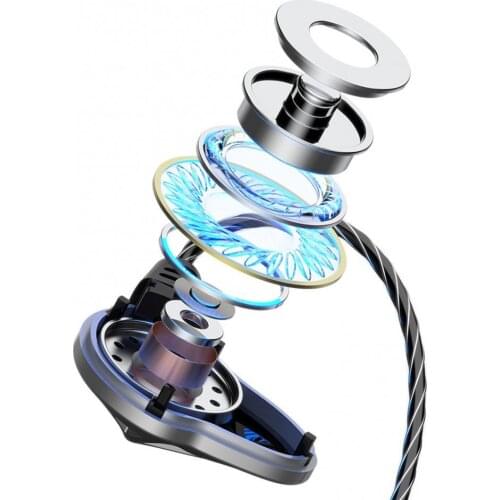 F5 quad-core dual moving coil in-ear tuning version 3.5mm high fidelity sports HIFI universal bass cable mobile music headphones