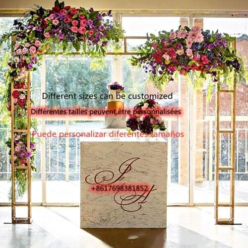 Flower iron arch Stage background frame Rectangular arch