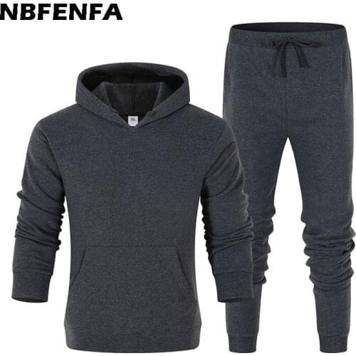 Mens Sets Hoodies Pant Fleece Autumn Winter Hooded Sweatshirt Fashion Slim Fit Men Set Hoodie Sweatpants Hip Hop Pullover LX024