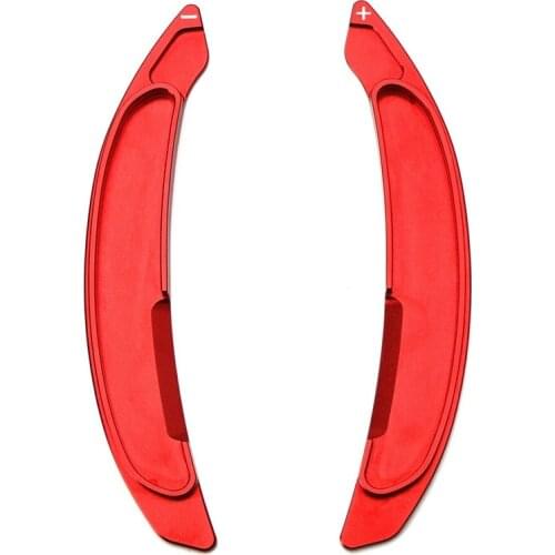 Red Aluminum Alloy Steering Wheel Paddle Shifter Extension for Mitsubishi Lancer Evo X 2008-2016