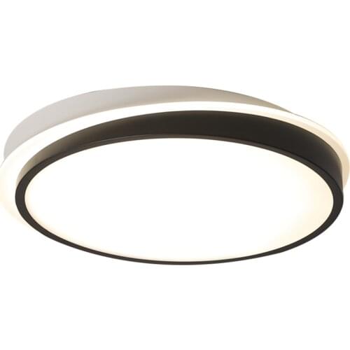 Nordic black white round ceiling lights bedroom modern led living room lamp restaurant study ceiling lamps decor lighting