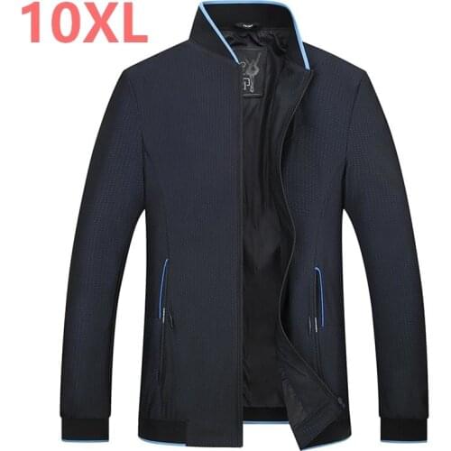 2020 new large size 10XL 8XL Stand collar Spring Autumn Men Jackets Fashion brand Coats Male Casual Slim Jacket Men Outerdoor