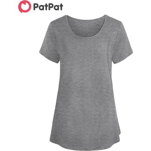 PatPat 2020 Summer New Pretty Short-sleeve Nursing Tee Women Maternity Tops T-shirts Four Colors
