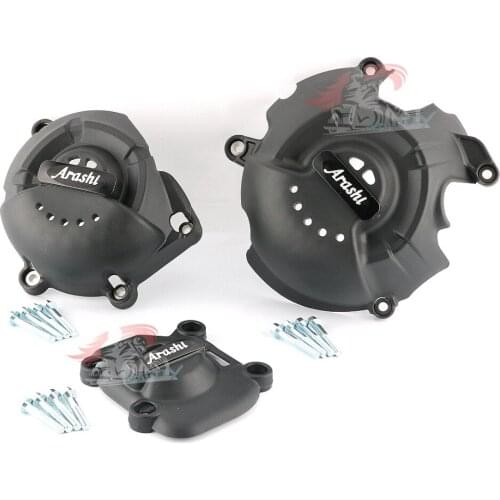 Arashi LOGO For Kawasaki z800 Engine Cover Set Guard Protector Engine Case Cover Guard 2013 2014