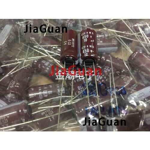 20pcs new NIPPON KMQ 450V10UF 10X20mm NCC electrolytic capacitor 10UF/450V CHEMI-CON kmq 10uf 450v