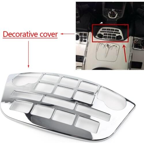 GL 1800 Gold Wing Motorcycle Radio Accent Panel Trim Cover For Honda Goldwing GL1800 2001-2011 02 03 04 05 06 07 08 09 10 Chrome