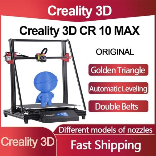 Original Creality CR 10 Max 3D Printer Large Size Auto Leveling Printer Golden Triangle Double Belts Touch LCD Resume Printing