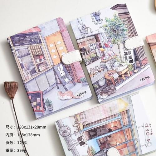 The Most Beautiful Small Shop Notebook Color Paper Hardcover Diary Book Weekly Planner School Office Supplies Stationery