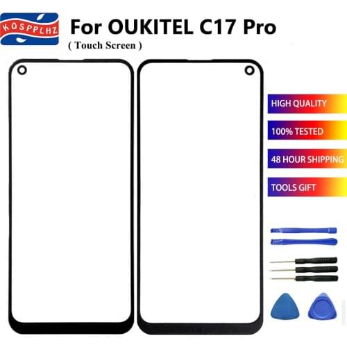 KOSPPLHZ 6.35" For Oukitel C17 PRO C17PRO Touch Screen Front Glass Panel For Oukitel C17 Pro Repair Touch Front Glass New Panel