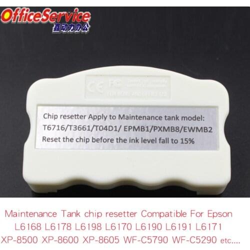 T04D1 T3661 T6716 Chip Resetter Compatible For Epson WF-C5290 C5790 M5299 L6168 L6178 L6198 L6170 L6190 XP-8500 Maintenance Box
