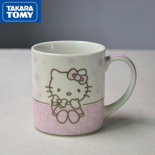 TAKARA TOMY Fashion Cartoon Anime Hello Kitty Ceramic Soup Plate Lace Pattern Dinner Plate Mug Collection Cup Breakfast Cup