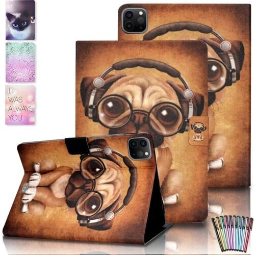 Thin Non-slip For ipad pro case 2020 11" ipad Case Leather Smart Funda for iPad Pro 11 2nd Gen CaseTablet cover Stand Shell+pen