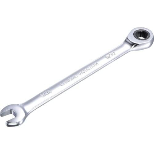 Uxcell 9/32 Inch Ratcheting Combination Wrench SAE 72 Teeth 12 Point Ratchet Box Ended Spanner Tools, Cr-V