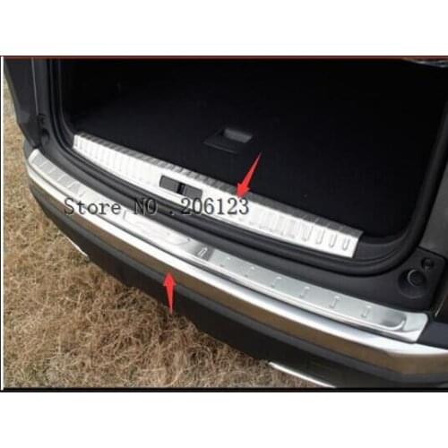 For Peugeot 3008 GT 2017 2018 Stainless Steel Inner or Outer Rear Bumper Protector Guard Plate Trim 1pcs Car Styling