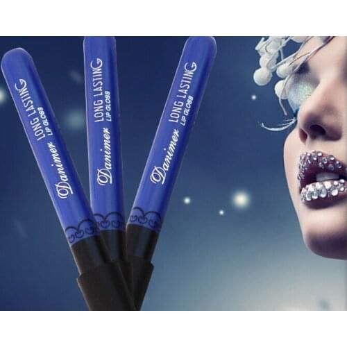 DHL free 300pcs=50sets Waterproof Lipgloss Danimer Long lasting lipgloss Cosmetics 8 colors Vampire liquid lipsticks