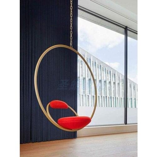 Zq Single Indoor Living Room Balcony Nordic Hanging Household Outdoor Swing Glider