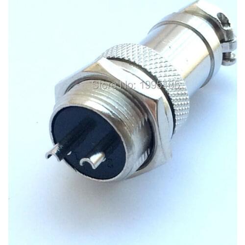 1set GX16 2 Pin Male & Female Diameter 16mm Wire Panel Connector GX16 Circular Connector Aviation Socket Plug