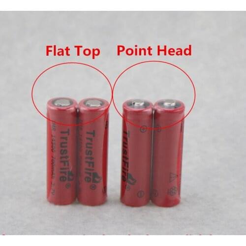 12pcs/lot TrustFire IMR 14500 700mAh 3.7V Rechargeable Lithium Battery Power Output 5A Batteries For E-cigarettes Flashlights