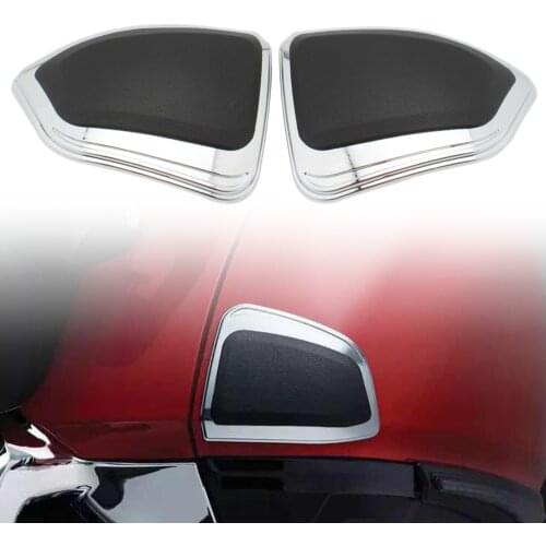 2X Motorcycel Front Saddlebag Kick Scuff Trim Protector Chrome ABS Decor For Honda GoldWing GL1800 2012 2013 2014 2015 2016 2017