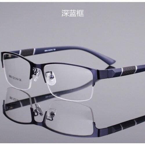 2021 Brand Popular Glasses Wholesale Metal Half Frame Glasses Anti-blue UV400 Men Glasses AB09