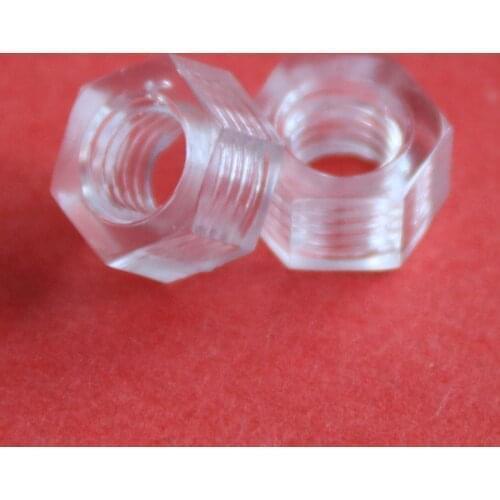38pcs M3 M4 M5 M6 transparent nut muff hexagon PC clear insulation plastic hex nuts muffs sleeve