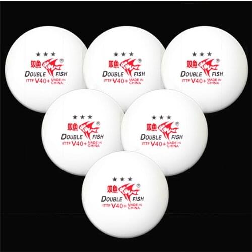 50Pcs/Lot DOUBLE FISH New Material V40+mm Table Tennis Ball Three star Level Professional Match game Training PingPong Balls