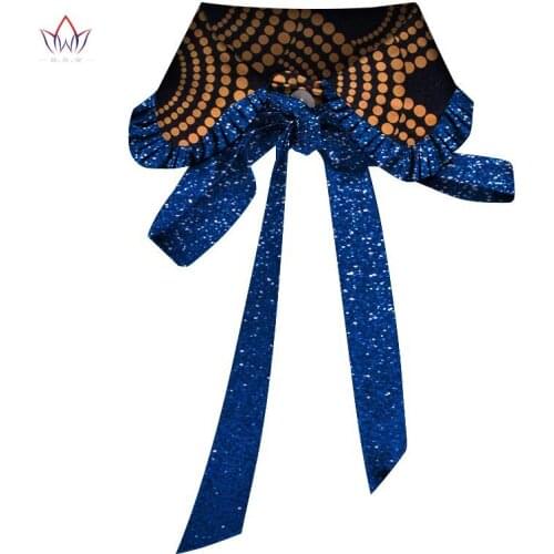 African Print Collar for Women Clothing Accessories Ankara Print Fabric Shirt collar Detachable Fake Collar Blouse WYB588