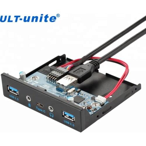 3.5 inch Custom USB Type C HD Audio USB3.0 Front Panel computer aluminum usb type-c floppy bay