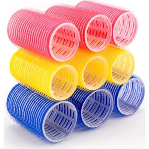 Hair Rollers 6 Pcs Curlers Self Grip Holding Rollers Hairdressing Curlers Hair Design Sticky Cling Style For Diy Hair Salon Tool
