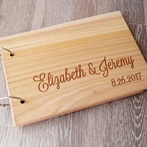 Wooden wedding guest book,rustic wooden wedding guest book album, personalized wedding guest book, wedding sign in book