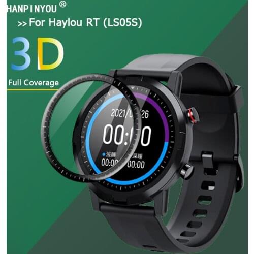 For Haylou RT LS05S / RS3 LS04 Smart Watch Full Cover 3D Curved Plating Soft PMMA PET Film Screen Protector -Not Tempered Glass