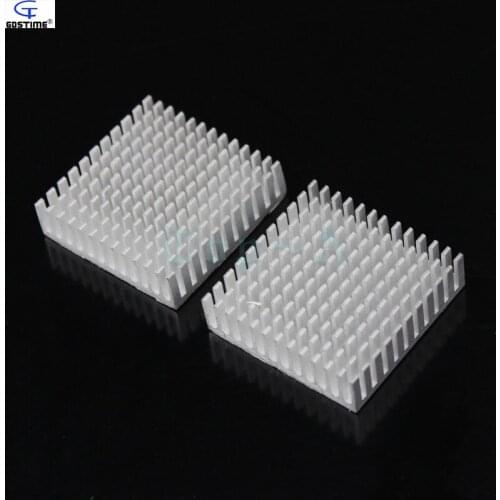 Gdstime 20pcs 40x40x10mm Silver Aluminum Heat sink IC Chip Memory Heatsink with 3M Tape Cooling Cooler 40mm High Quality