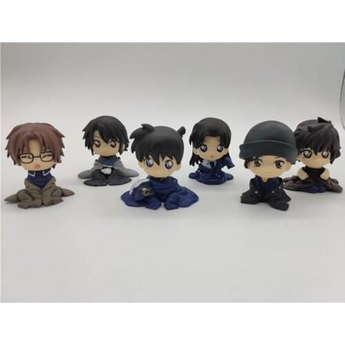 Bandai Animation Detective Conan Cute Figures Okiya Subaru Haneda Shukichi Miyamoto Yumi Sera Masumi Seated Version Model Toy