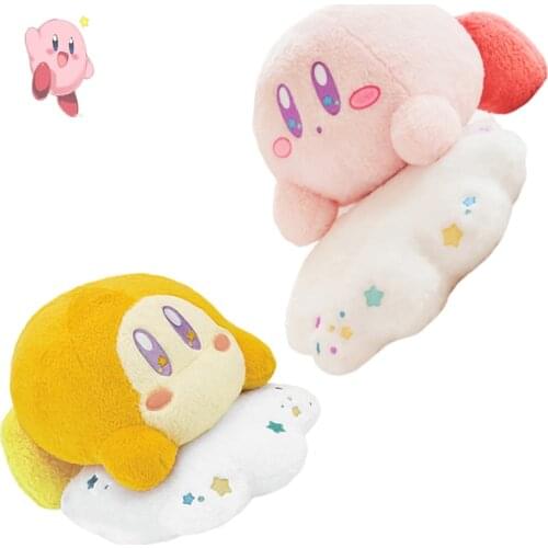 Kawaii plush stuffed animal toy cloud kirby plush doll cute girly heart elf doll pendant childrens toy birthday gift